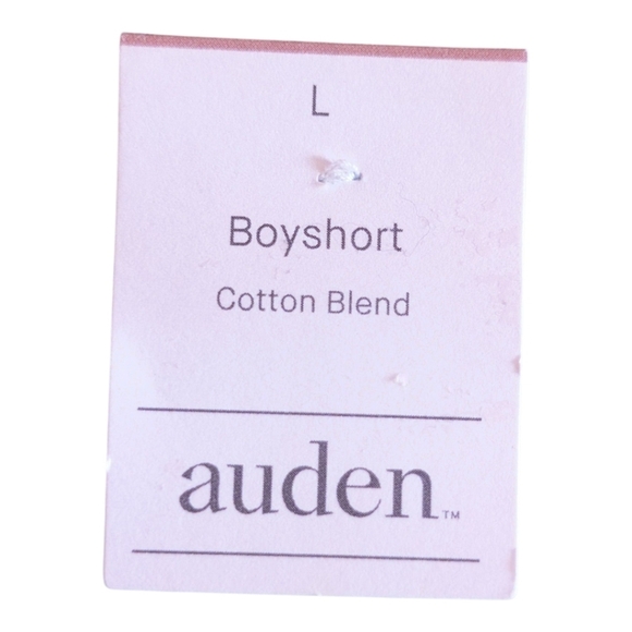 NWT Auden Light Blue Cotton Blend Lace Trim Boyshort Panties L - Picture 3 of 6